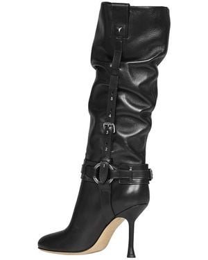 Fendi Schoenen ,Zwart ,Leer High Boot