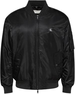 Calvin Klein Jassen ,Zwart ,Nylon Nylon Bomberjack