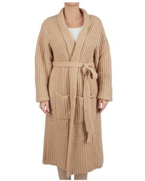 Kiton Textured Cashmere Silk Cardigan - Natur