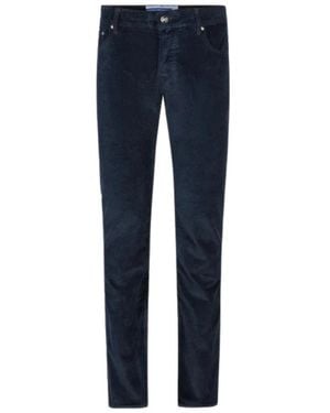 Jacob Cohen Jeans ,Blauw ,Slim Fit Corduroy Jeans