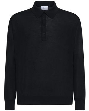 D4.0 Feinstrick-Poloshirt - Schwarz