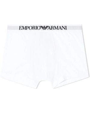 Emporio Armani Stretch Katoenen Boxershorts - Wit