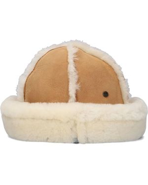 Warmbat Accessoires ,Veelkleurig ,Wol Bruine Merinowol Cobar Hat - Naturel