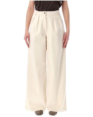 Sessun Wide Trousers - Natural