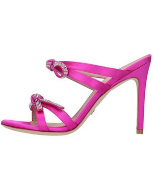 Stuart Weitzman Schoenen ,Roze ,Satijn Sw Bow 100 Slide