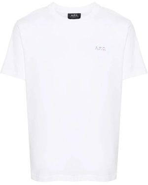 A.P.C. T-Shirt Met Geprint Logo - Wit