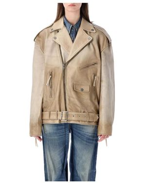 Golden Goose Leather Jackets - Natural