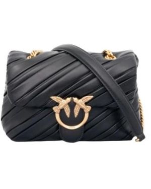 Pinko Tassen ,Zwart ,Katoen Mini Love Bag Puff