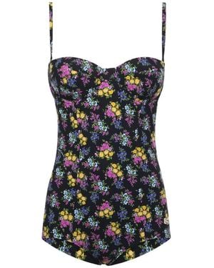 Dolce & Gabbana Badmode ,Veelkleurig ,Balkonnet Badpak - Blauw
