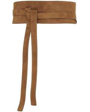 Btfcph Eleganter Taillen-Gürtel Aus Wildleder - Braun