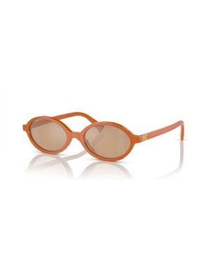 Miu Miu Orangefarbene Sonnenbrille Smu 04Zs - Braun