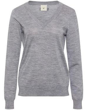 Heartmade V-Neck Knitwear - Grey