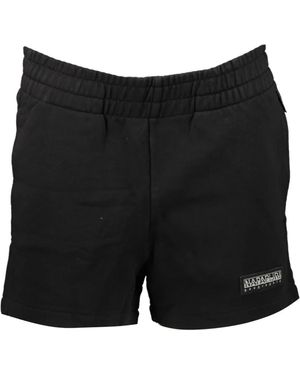 Napapijri Pantaloncini corti neri da donna con vita elastica - Nero