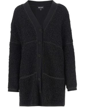 Giorgio Armani Wollmischung v-ausschnitt cardigan schwarz