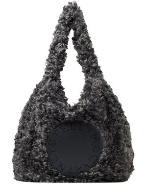 Stella McCartney Graue Shaggy Deer Tote Tasche - Schwarz