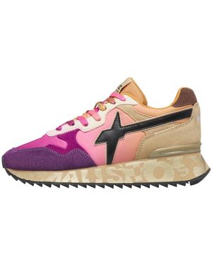 W6yz Schoenen ,Veelkleurig ,Suède Yak W Sneaker - Roze