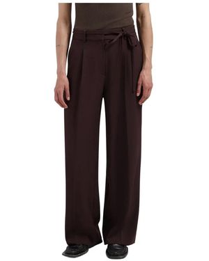 OLAF HUSSEIN Olaf Tailored Broeken W Hot Fudge - Zwart