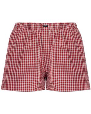 Vetements Shorts Mit Karomuster - Rot