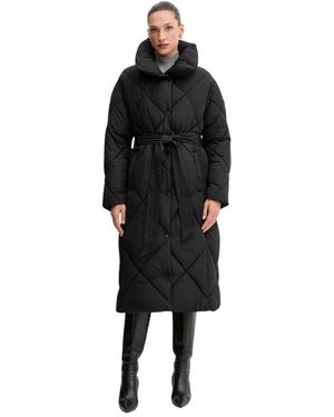 Michael Kors Diamond Quilted Puffer Coat - Schwarz