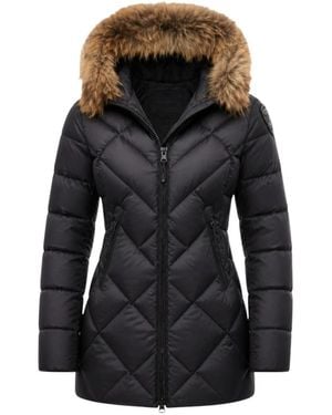 Blauer Jassen ,Zwart ,Nylon Anita Long Puffer