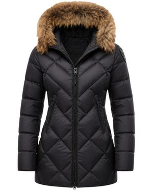 Blauer Jassen ,Zwart ,Nylon Anita Long Puffer