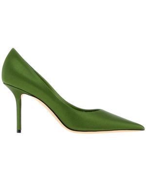 Jimmy Choo Love 85 Satin Pomp - Groen