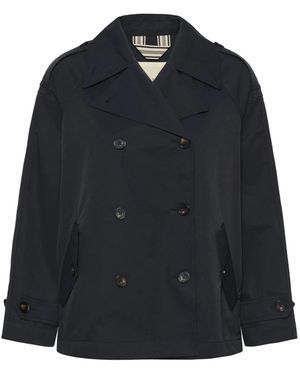 Part Two Jassen ,Blauw ,Leer Double-Breasted Coats