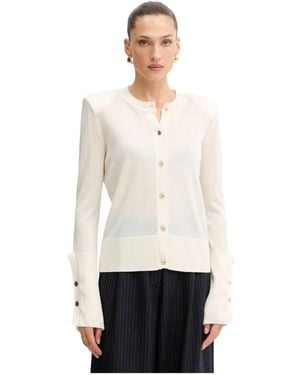 SIMONA CORSELLINI Strickjacke Mit Knöpfen - Weiß