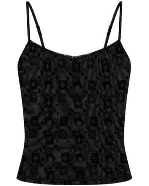 Marine Serre Sleeveless Tops - Black