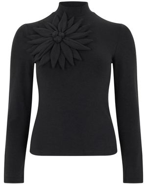 FARM Rio Tops ,Zwart ,Lange Mouwen Bloem Top