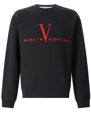 Valentino Hoodies & Sweatvesten ,Zwart ,Katoen Made - Blauw