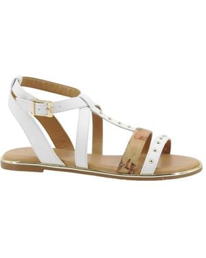 Alviero Martini 1A Classe Flat Sandals - Metallic