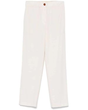 Alysi Pantalones Anchos Lana, Mujer, Talla - Blanco