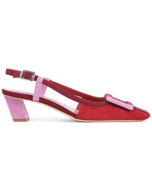 Roger Vivier Bv Stripes Slingback Pump - Rot