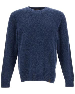 Zanone Round-Neck Knitwear - Bleu