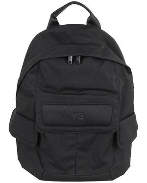 Y-3 Schwarzer Rucksack Mit Vordertasche