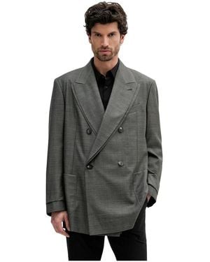 Emporio Armani Dubbele Rij Knopen Blazer - Grijs