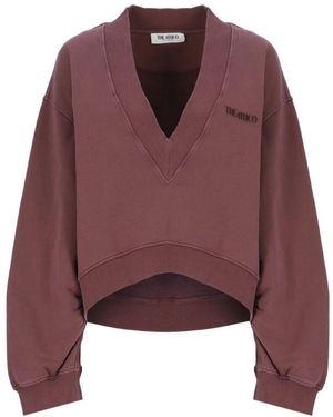 The Attico V-Ausschnitt-Sweatshirt - Lila