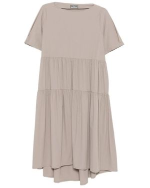 Herno Kurzärmeliges Stufenrock-Kleid - Grau