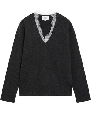 Loulou de Saison V-Neck Knitwear - Noir