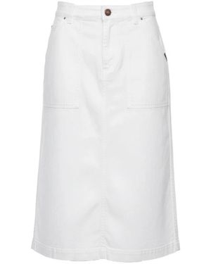 Sand Denim Skirts - Blanco