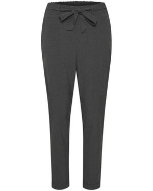 Kaffe Donkergrijze Melange Riem Broek - Grijs