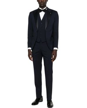 Manuel Ritz Single Breasted Suits - Black