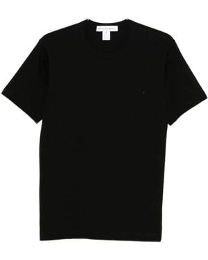 Comme des Garçons Schwarzes Logo Baumwoll T-Shirt Kurze Ärmel