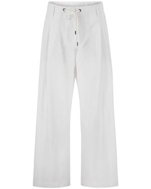 Brunello Cucinelli Broeken ,Wit ,Katoen Couture Interlock Broek