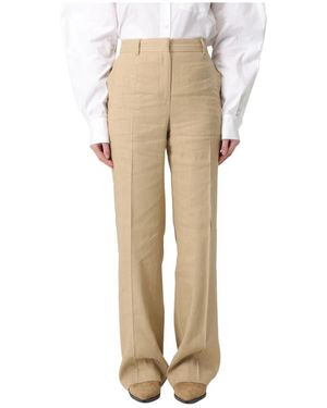 Alberta Ferretti Wide Trousers - Natural