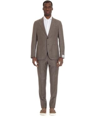 Caruso Single Breasted Suits - Gris