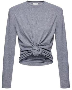 Magda Butrym Long Sleeve T-Shirts - Blue