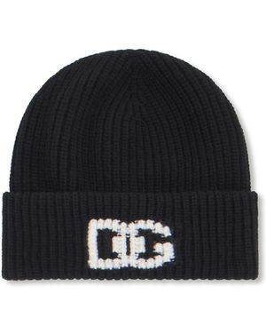 Dolce & Gabbana Gebreide Muts Met Logo - Zwart
