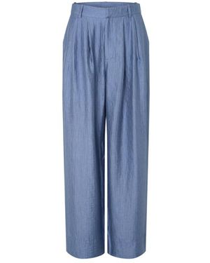 Mbym Wide Trousers - Bleu